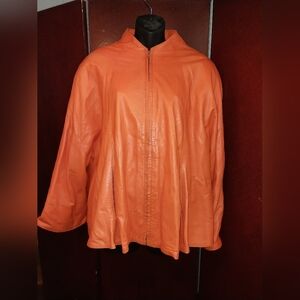 Vintage Evan Arpelli Orange Leather Jacket